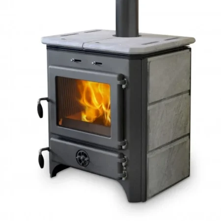 Salamandra a lenha Vulkan 14 kW